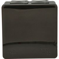 Puszka czarna n/t 86x86x40 IP55 guma 002-05 ViPlas