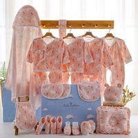 Duża wyprawka dla noworodka 24el dziewczynki różowa ZESTAW PREZENTOWY misie