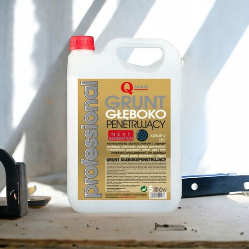Qmar grunt głębokopenetrujący 5L do ścian elewacji beton tynk gips zapraw na Arena.pl