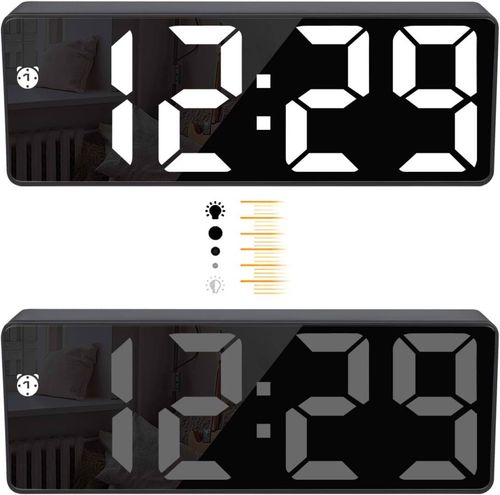 Budzik cyfrowy biały wyświetlacz LED USB na Arena.pl