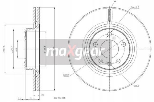 TARCZA HAM. VW P. A6 04- 314MM MAXGEAR na Arena.pl