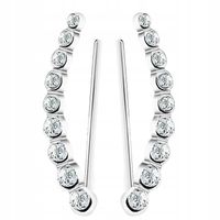 NAUSZNICE NAUSZNICA KROPLA ŁZA CYRKONIE SREBRO 925