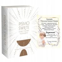 19c Pismo Święte Biblia Pierwsza Komunia dedykacja Prezent Pamiątka
