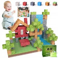 KLOCKI MAGNETYCZNE PIKSELE BLOCZKI SZEŚCIANY MOCNE 100EL POMYSŁ PREZENT