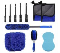 12-częściowy zestaw do mycia samochodu Bemece - niebieski