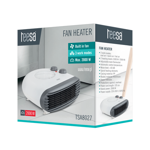 Termowentylator  TEESA  (1000 W,  2000 W) na Arena.pl