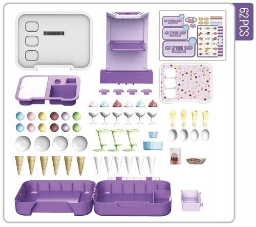 LODZIARNIA CUKIERNIA Zestaw w walizce 3w1 lody sklep kuchnia budka z lodami na Arena.pl