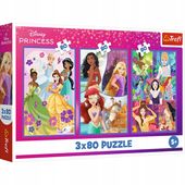 Puzzle 3X80 Księżniczki Przyjaciółki 34884