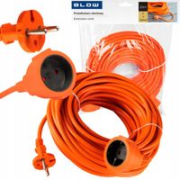 PRZEDŁUŻACZ OGRODOWY DO LAMPEK BUDOWLANY GRUBY POJEDYŃCZY SZNUR 2x1,5mm 20m