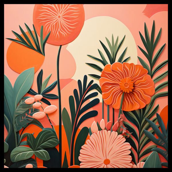 Plakat 40x40cm Koralowy Ogród zdjęcie 2