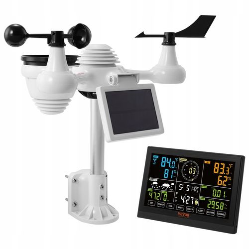 VEVOR Stacja pogodowa Wi-Fi 7 w 1 7.5 w kolorowym wyświetlaczu Czujnik na Arena.pl