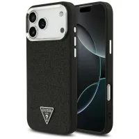 etui guess glitter triangle logo magsafe do iphone 17 pro max - czarne