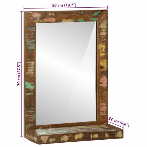 Lustro łazienkowe Brązowy 50 x 22 x 70 cm Deska z odzysku na Arena.pl