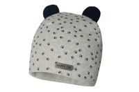 BROEL Agostino czapka niemowlęca na jesień uszka jasny szary 40-42