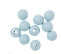 KORALIKI DREWNIANE KULKI 2,5 CM JASNONIEBIESKIE 10 SZT GRKO-124