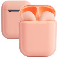 SŁUCHAWKI BEZPRZEWODOWE Bluetooth Powerbank RÓŻOWE