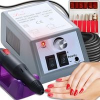 FREZARKA DO PAZNOKCI MANICURE PEDICURE ELEKTRYCZNA MOCNA 10W +ZESTAW
