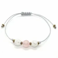 BRANSOLETKA NoVa Kryształ Górski Kwarc Różowy