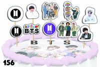 TOPPERY NA TORT OZDOBNE DEKORACJA ZESTAW - BTS KPOP POP 10szt.