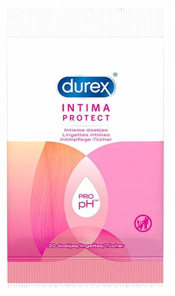Chusteczki Durex Intima Protect 20 Szt. zdjęcie 1
