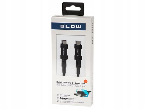 KABEL PRZEWÓD USB-C THUNDERBOLT QUICK CHARGE 240W 4K SZYBKIE ŁADOWANIE 1M na Arena.pl