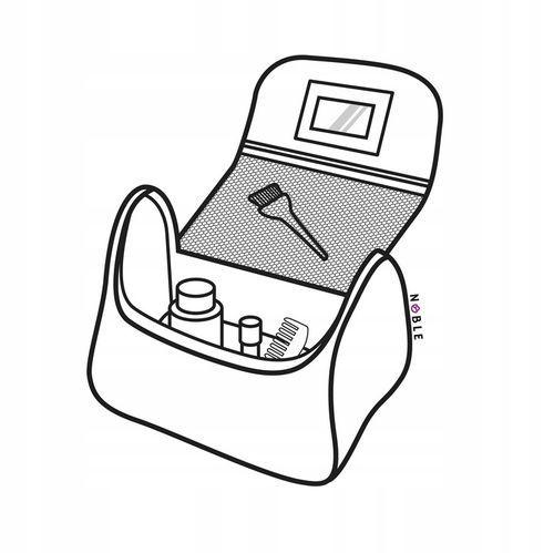 Kosmetyczka Damska Na Kosmetyki Średni Kuferek Podróżny Czarny NOBLE na Arena.pl