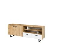 Oak komoda 225 cm Dąb Wotan/Biały Alpejski 04