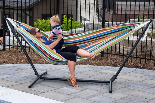 Stojak do hamaka stalowy stojak na hamak ogrodowy balkonowy do domu na Arena.pl