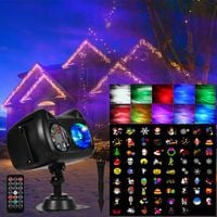 PROJEKTOR ŚWIĄTECZNY LASEROWY ZEWNĘTRZNY LED 7,5W WODOODPORNA Z PILOTEM 2w1