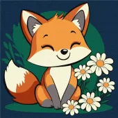 Malowanie po numerach -Piękna lisiczka Kids