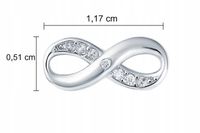 Srebrne kolczyki nieskończoność z cyrkoniami próba 925 PREZENT