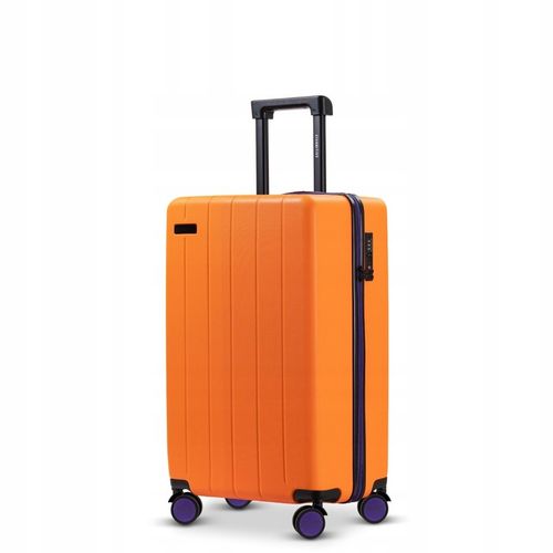 Walizka Kabinowa, Ciche i Skrętne Kółka 360°, Zamek TSA, ABS, Pomarańczowy na Arena.pl