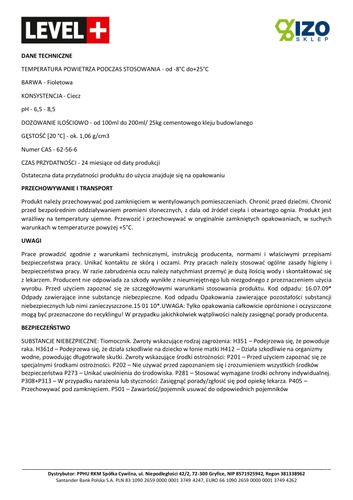 Plastyfikator 1L Płyn do Kleju -8°C Zima Level+34 na Arena.pl