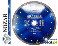 Tarcza diamentowa do gresu ceramiki NOZAR Fliese Titan Blau 250x 25,4 mm
