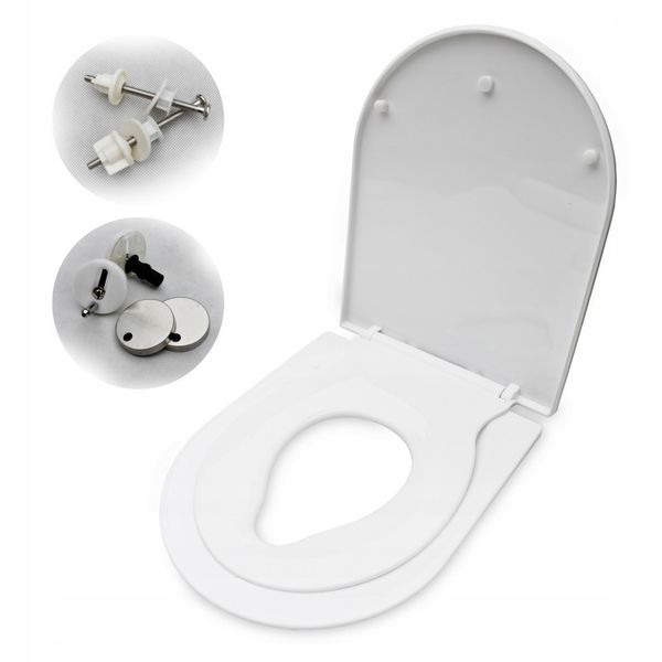 DESKA SEDESOWA KLOZETOWA WOLNOOPADAJĄCA Z WBUDOWANĄ NAKŁADKA DLA DZIECI 2w1 zdjęcie 2