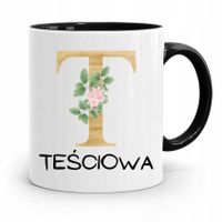 Kubek Czarny Prezent Dla Teściowej Teściowa Mama T Z Nadrukiem Ze Zdjęciem