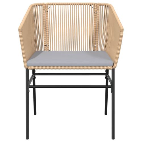 7-częściowy zestaw ogrodowy poduszkami brązowy polirattan szkło na Arena.pl