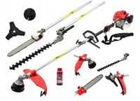 MOCNA KOSA SPALINOWA WIELOFUNKCYJNA 4W1 PILARKA NOŻYCE DO ŻYWOPŁOTU + 1OLEJ