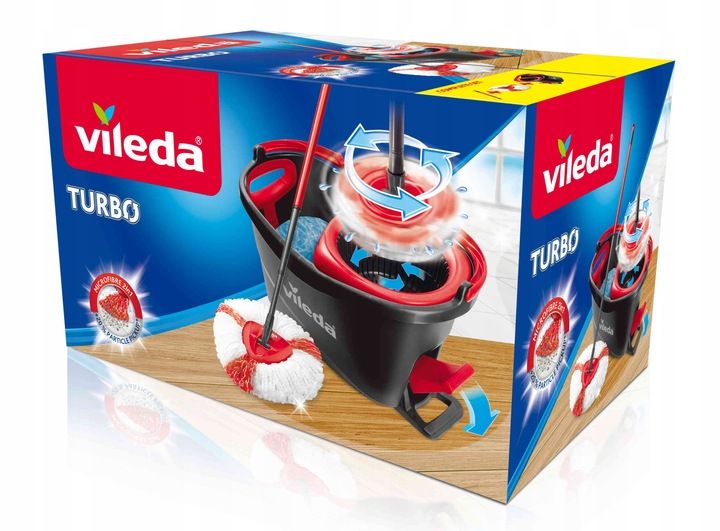 Wiadro i mop obrotowy Vileda Turbo 38 cm zdjęcie 1