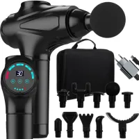 Pistolet do Masażu Masażer Gun Mocny do Ciała Wibracyjny Pleców + Końcówki