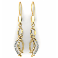 DŁUGIE WISZĄCE KOLCZYKI ZE ZŁOTA PRÓBY 333 NA BIGLU BARDZO EFEKTOWNE