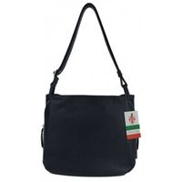 Miękka klasyczna torebka na ramię ,trzy komory ,Włoska skórzana Vera Pelle , Granatowa LB394BS