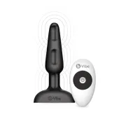 b-vibe trio plug black - model z 3 silnikami, pilot, silikon, średni