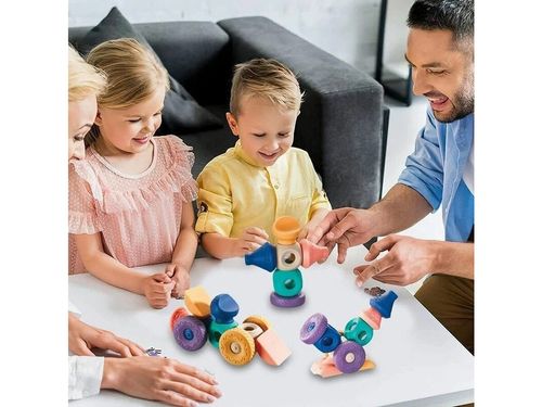 DLA MALUCHA  ZESTAW KLOCKÓW MIĘKKIE FIGURY GEOMETRYCZNE na Arena.pl