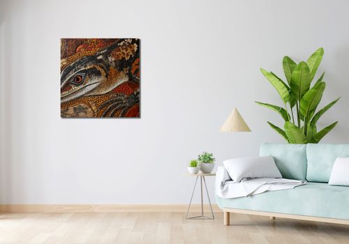 Obraz 70x70cm Oko Jaszczurki na Arena.pl