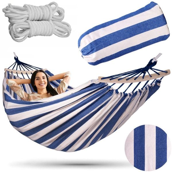 Hamak ogrodowy EDEN MARINE w paski zdjęcie 1