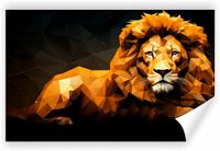 Fototapeta PREMIUM STRUKTURA ZMYWALANA tapeta NA WYMIAR abstrakcyjny lew