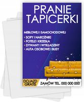 Ulotki A6 reklamowe firmowe 1000 szt projekt w cenie pranie tapicerki
