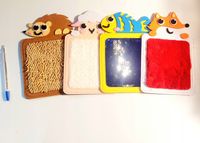 MATY ŚCIANY SENSORYCZNE ZWIERZĄTKA terapeutyczne XXL zestaw 4 sztuki