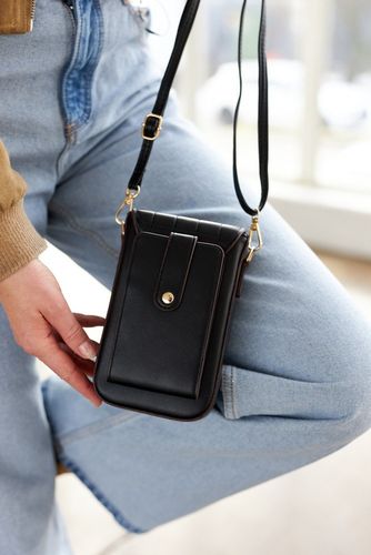 mini torebka-portfel ze skóry ekologicznej - peterson na Arena.pl